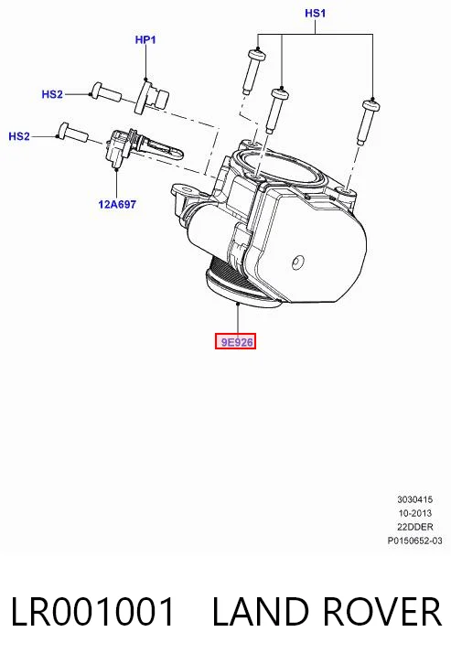 Дроссельная заслонка в сборе Britpart LR012598 цена, от 126.23 USD