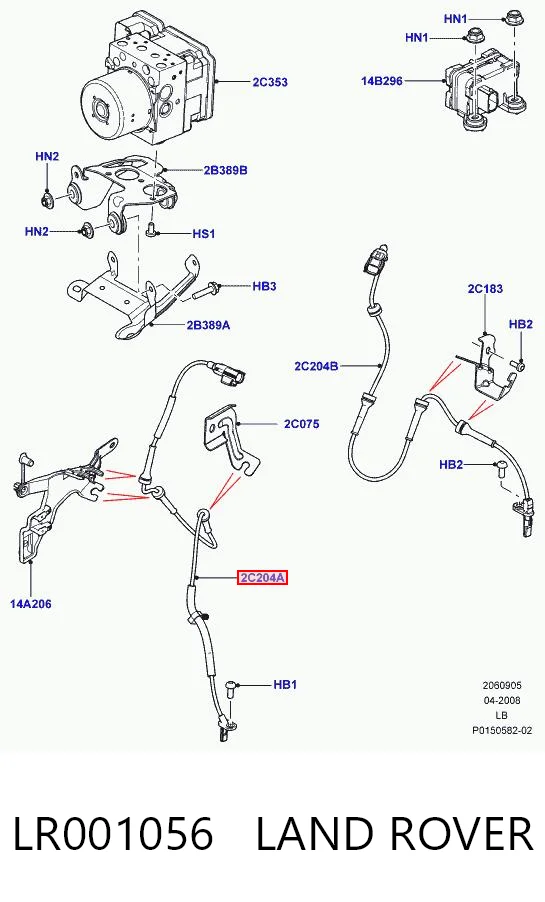 LR001056 Land Rover Датчик АБС