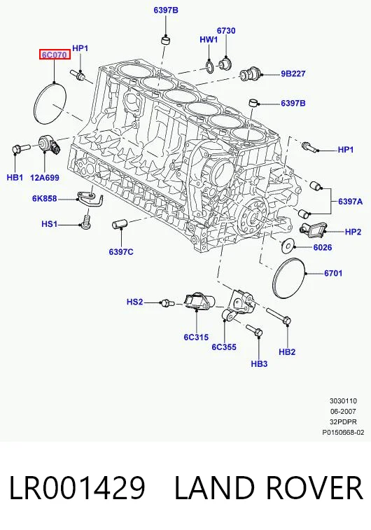 LR001429 Land Rover 