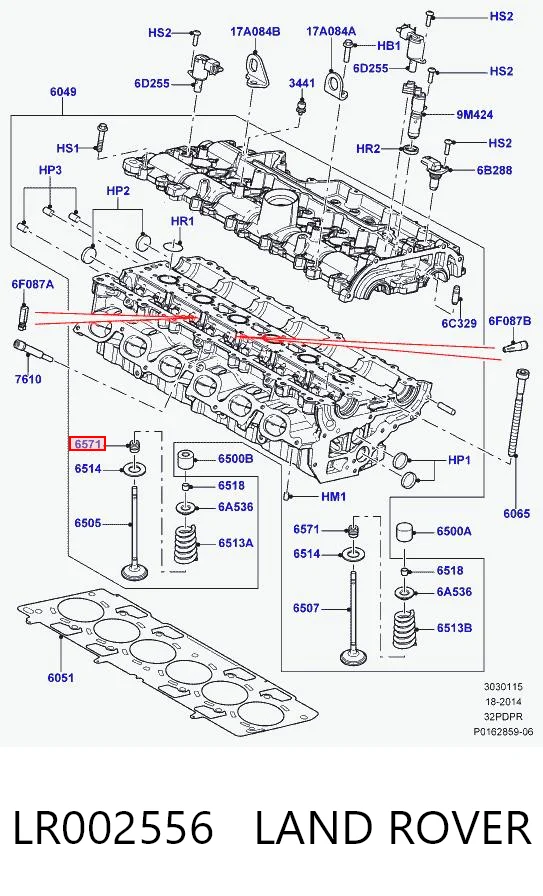 Сальник клапана маслосъемный впуск/выпуск на Renault Master III FV