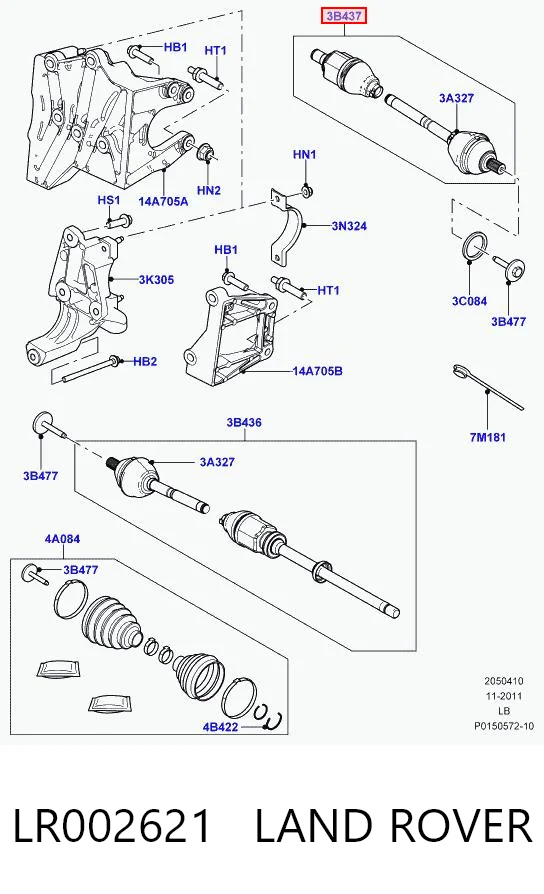 Привод передний левый Posterparts BB1526 цена, от 113.86 USD