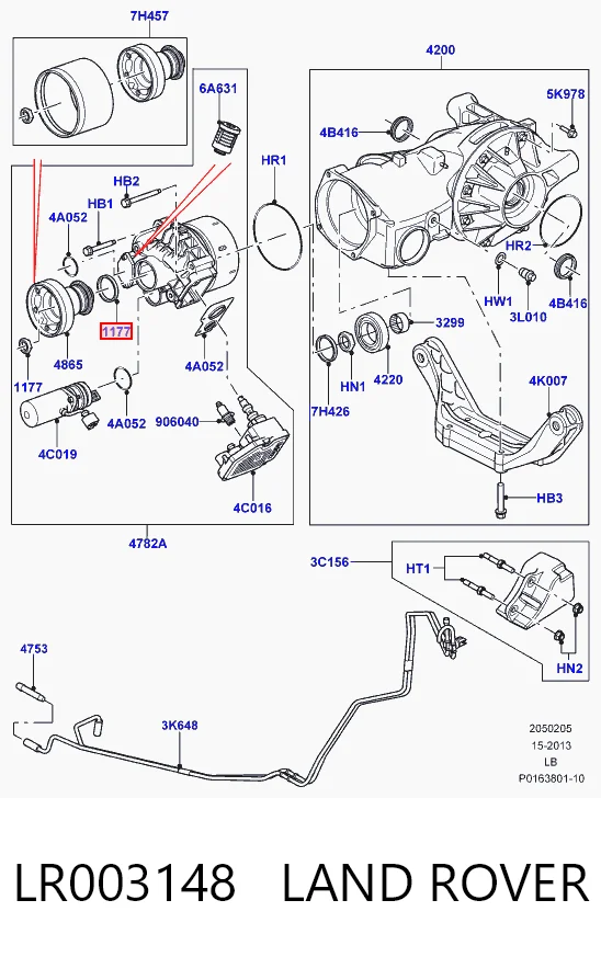 Купить LR023442G Hotbray Сальник хвостовика