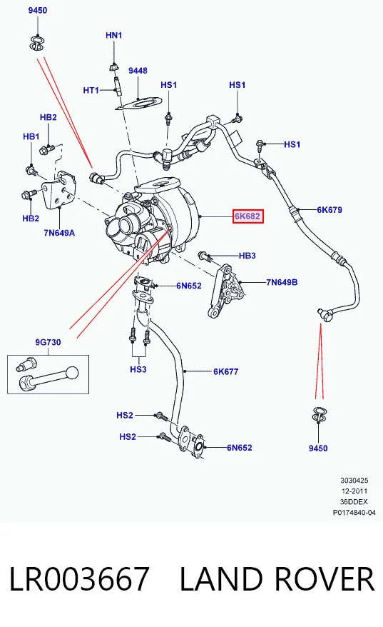 Турбонагнетатель Britpart LR021043 цена, от 726.49 USD