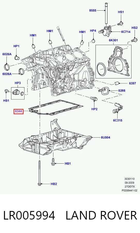 Прокадка масляого картера поддона Jaguar C2S44876 цена, от 28.38 USD