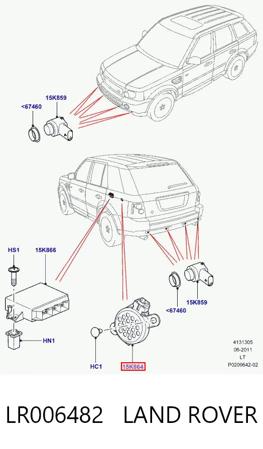 LR006482 Land Rover Динамик парковочной системы