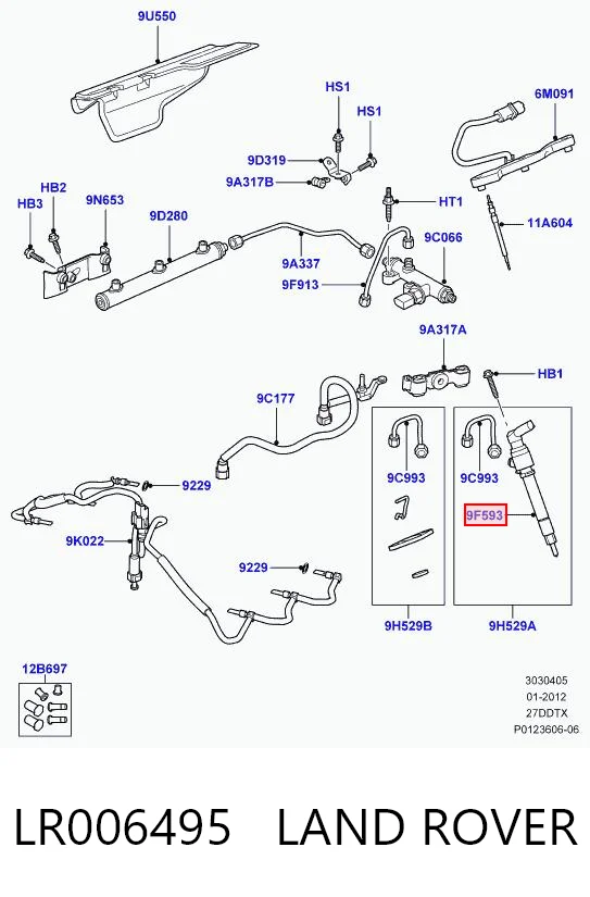 LR006495 Land Rover Топливные форсунки