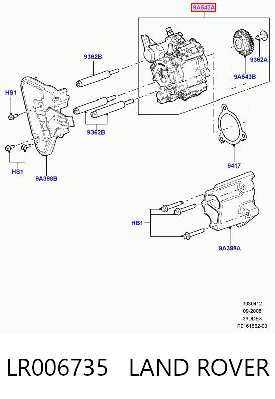 LR006735 Land Rover Насос топливный высокого давления (ТНВД)
