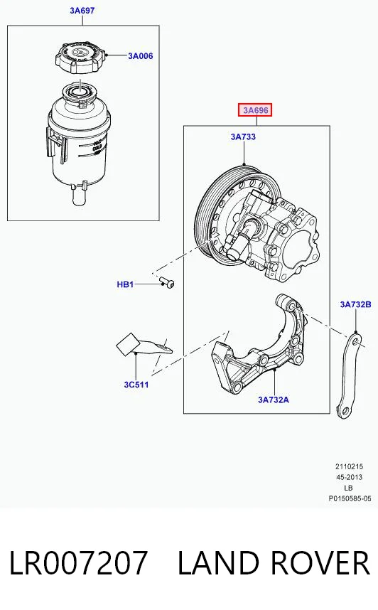 LR007207 Land Rover ГУР руля