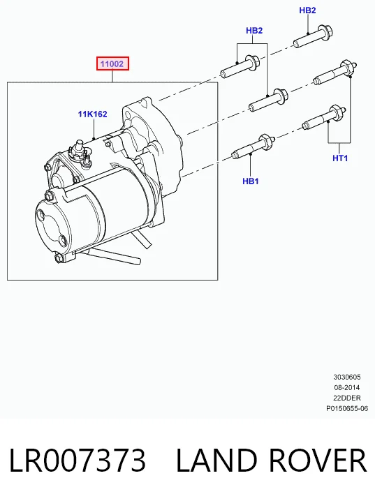 LR007373 Land Rover Стартер автомобиля