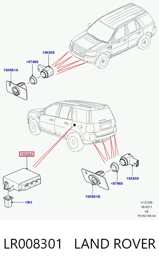 AG9215K866AB Land Rover Модуль (блок ЭБУ) управления парктроником