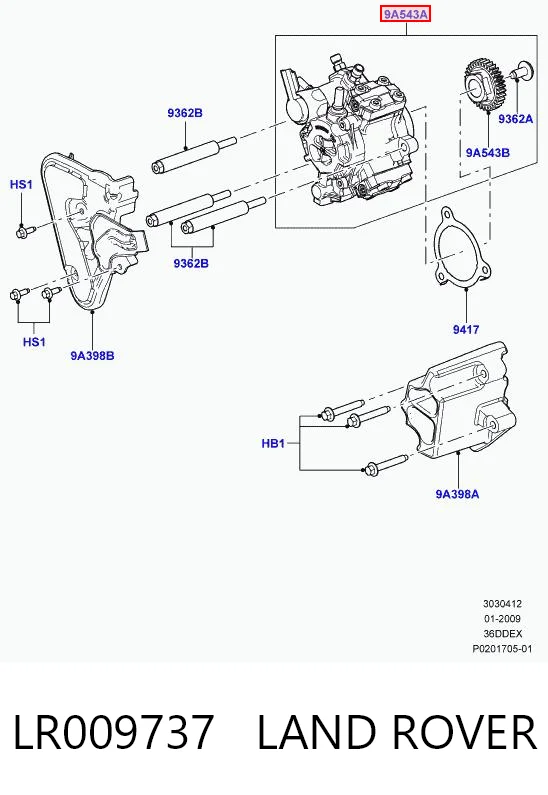 LR009737 Land Rover Насос топливный высокого давления (ТНВД)