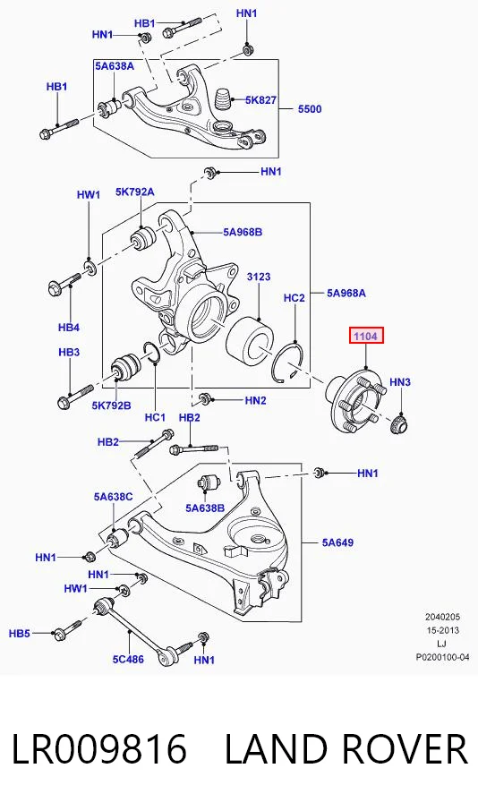 Ступицы задних колес Britpart LR009816 цена, от 39.35 USD