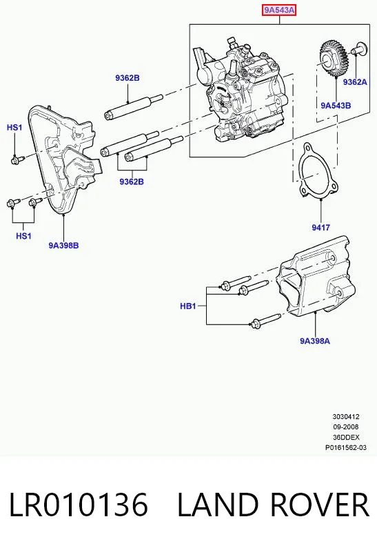 LR010136 Land Rover Насос топливный высокого давления (ТНВД)
