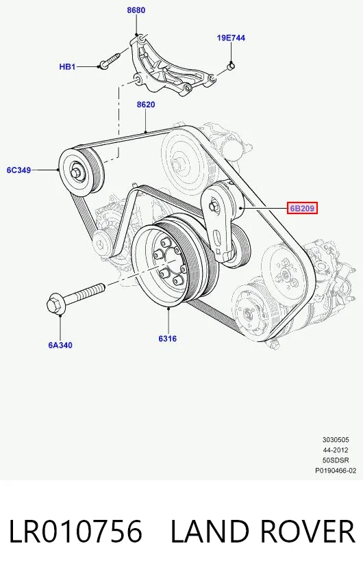 Роликовий модуль натяжителя ремня Land Rover Range Rover VELAR внедорожник (L560) (2017 - 2026) цена, от 57.35 USD