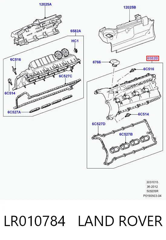AJ812145 Jaguar Крышка клапанная левая