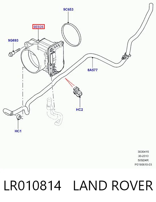 LR010814 Land Rover Дроссельная заслонка
