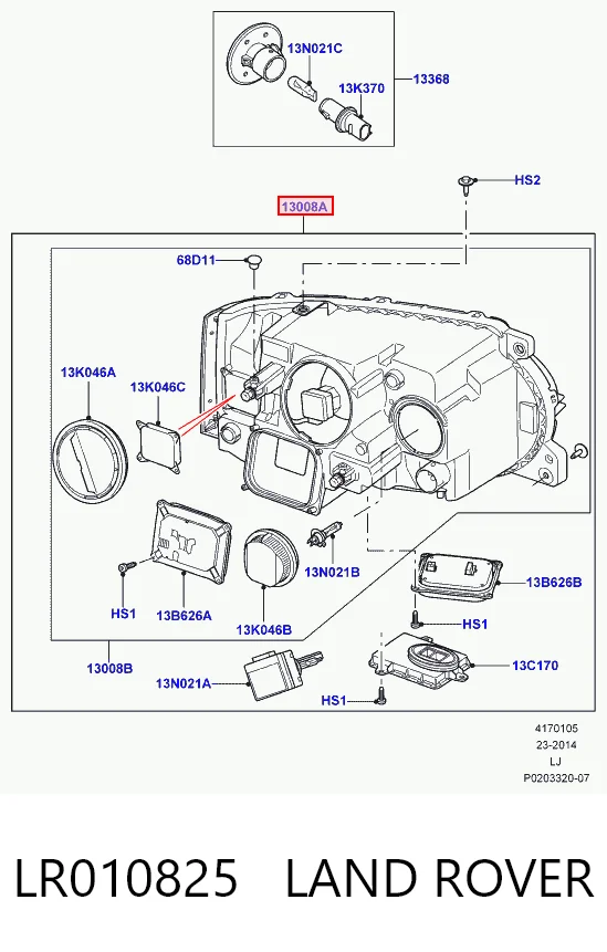 AH4213W030EC Ford Фара