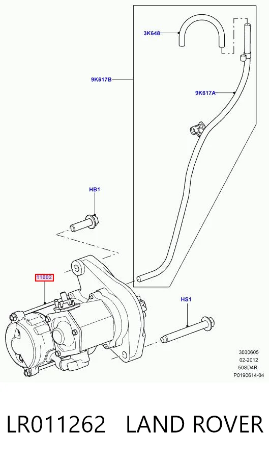 LR011262 Land Rover Стартер автомобиля