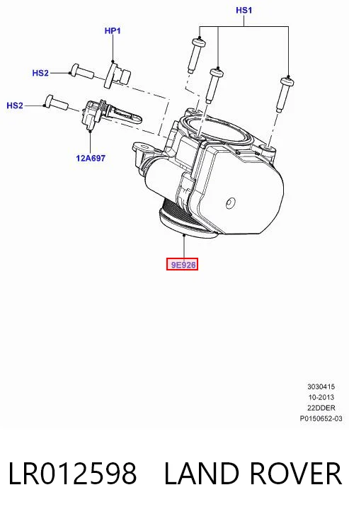 Дроссельная заслонка LR012598 Britpart