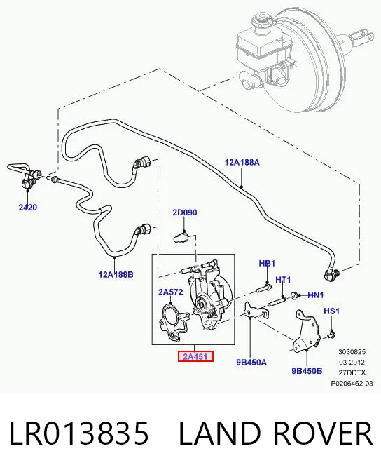 LR013835 Land Rover Механический вакуумный насос