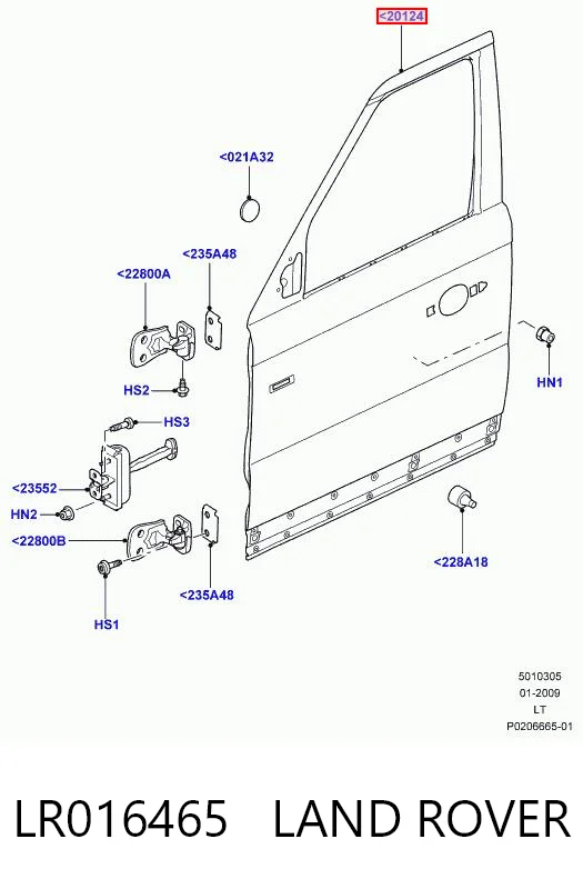 Передняя левая дверь Land Rover Range Rover SPORT I внедорожник (L320) (2005 - 2013) цена, от 117.24 USD