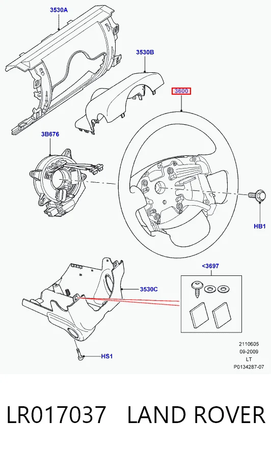 Колесо рулевое на Land Rover Range Rover SPORT I L320