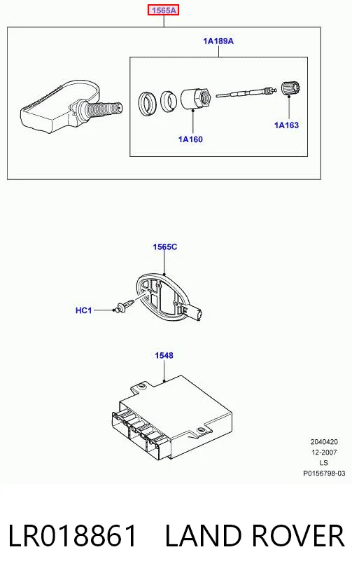 LR018861 Land Rover Манометр воздушный