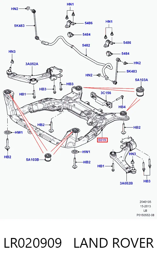 Передняя балка Land Rover Freelander II внедорожник (L359) (2006 - 2014) цена, от 226.50 USD