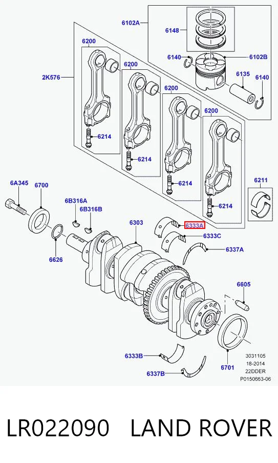 Вкладыши коленвала коренные, стандарт (STD) King MB5129AMSTD цена, от 15.12 USD
