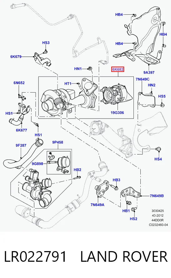 Купить AH4Q6K682FC Ford Турбоком
