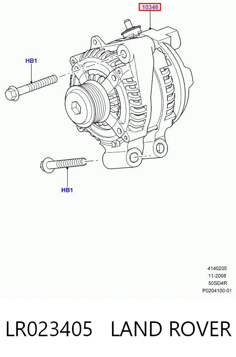 LR023405 Land Rover Генератор автомобильный