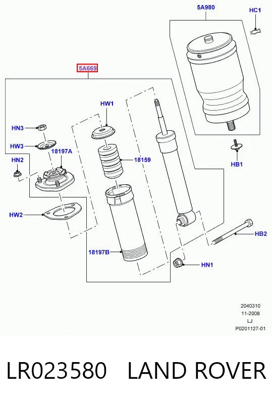 Купить 30513041 AND Амортизатор задний, левый