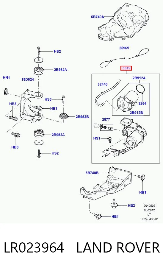 LR023964 Land Rover Компрессор подкачки амортизаторов