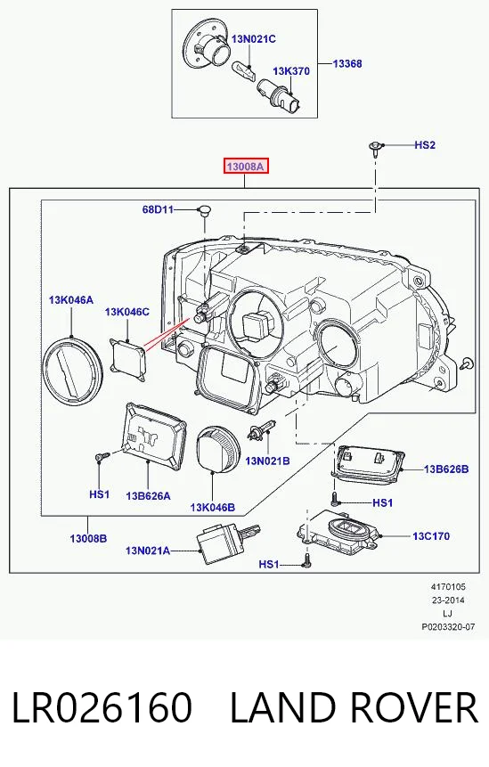 Фара левая Ford AH4213W030EC цена, от 926.27 USD