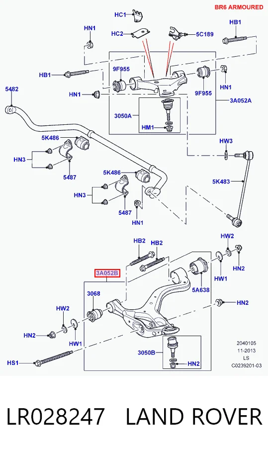  Нижний рычаг Land Rover Discovery 3