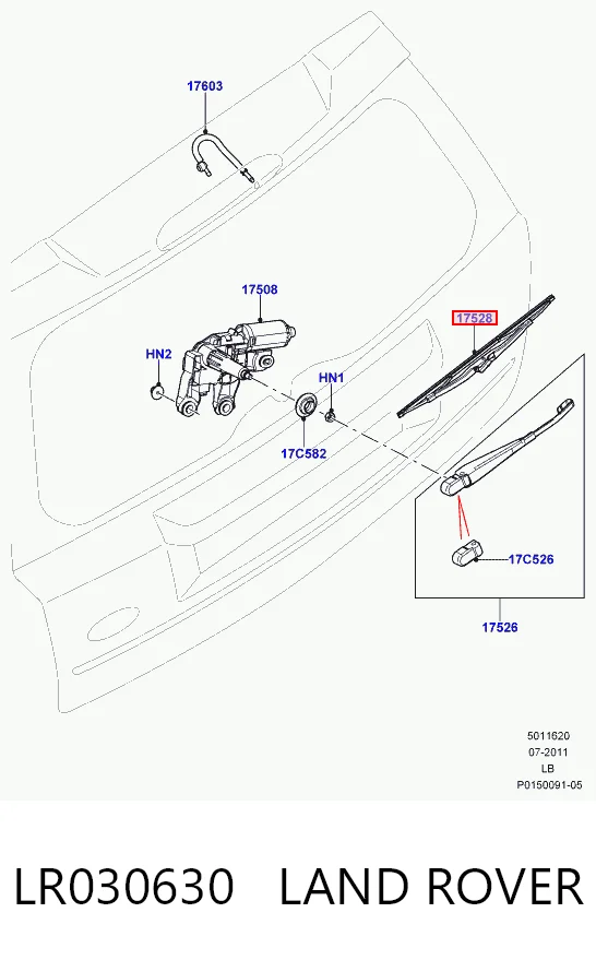 30955161 AND Щетка заднего стеклоочистителя