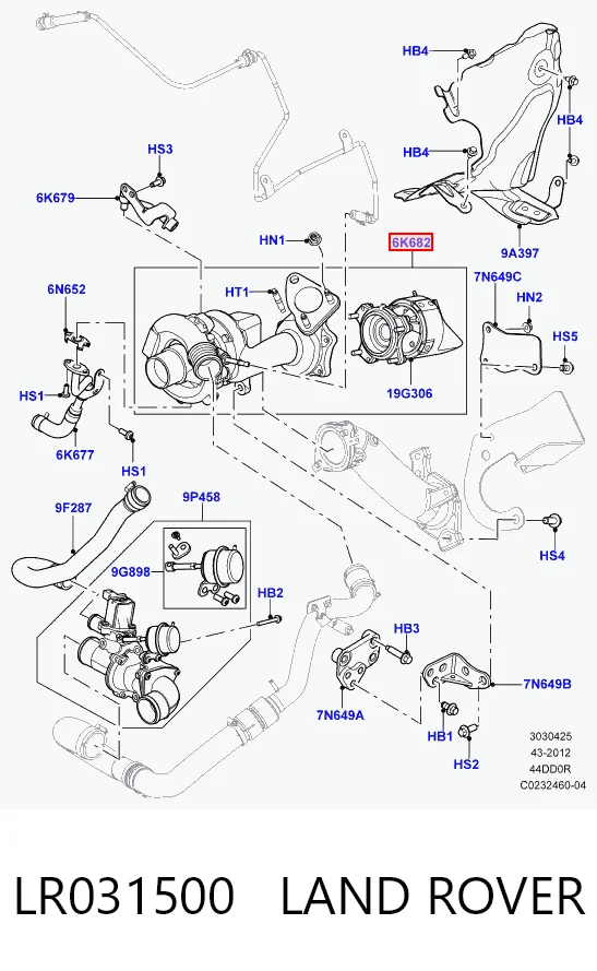 Турбокомпрессор Ford AH4Q6K682FC