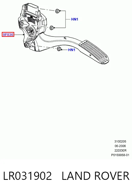 Педаль газа (акселератора) Land Rover Freelander II внедорожник (L359) (2006 - 2014) цена, от 28.31 USD
