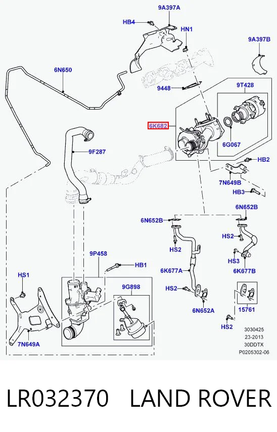 LR032370 Land Rover Турбонаддув
