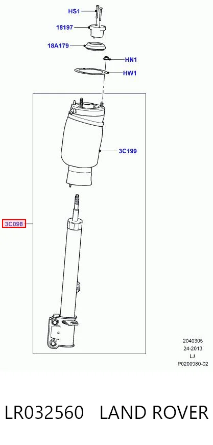 Стойка передняя правая Hotbray LR032560
