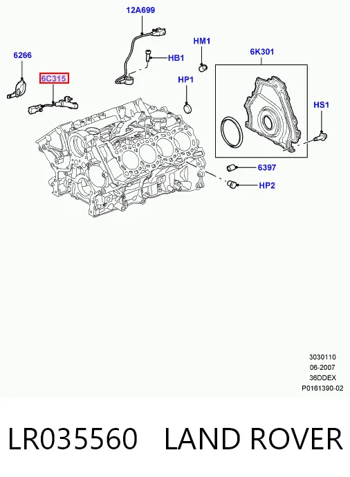 Купить LR009793LR Britpart Датчик оборотов коленвала