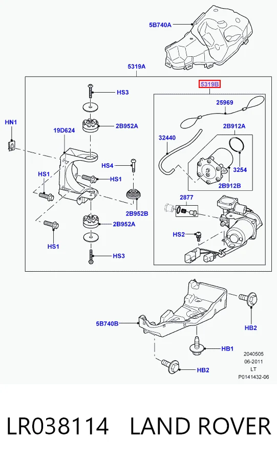 LR038114 Land Rover Компрессор подкачки амортизаторов