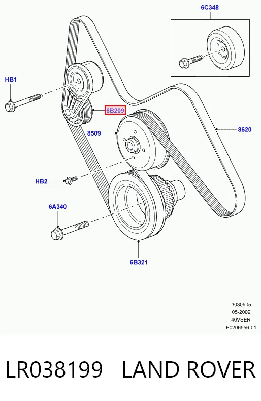 Натяжитель приводного ремня 4097726 Ford