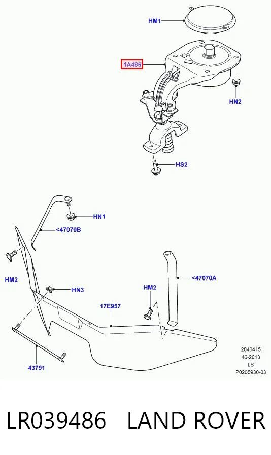 LR039486 Land Rover Тали подъема запасного колеса