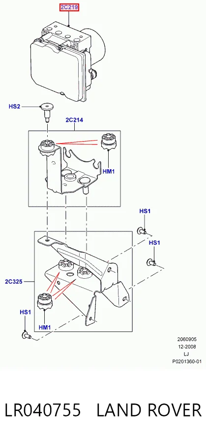 Блок ABS гидравлический на Land Rover Discovery IV L319