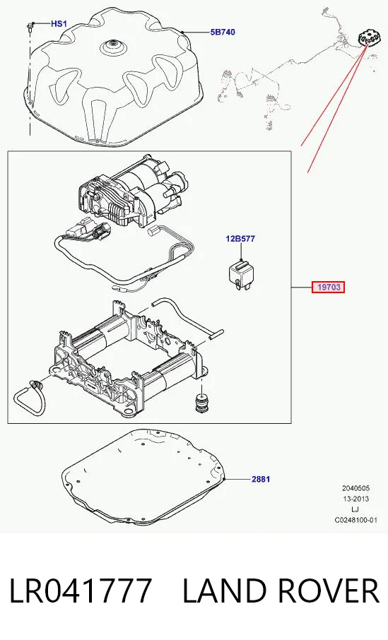 LR041777 Land Rover Компрессор подкачки амортизаторов