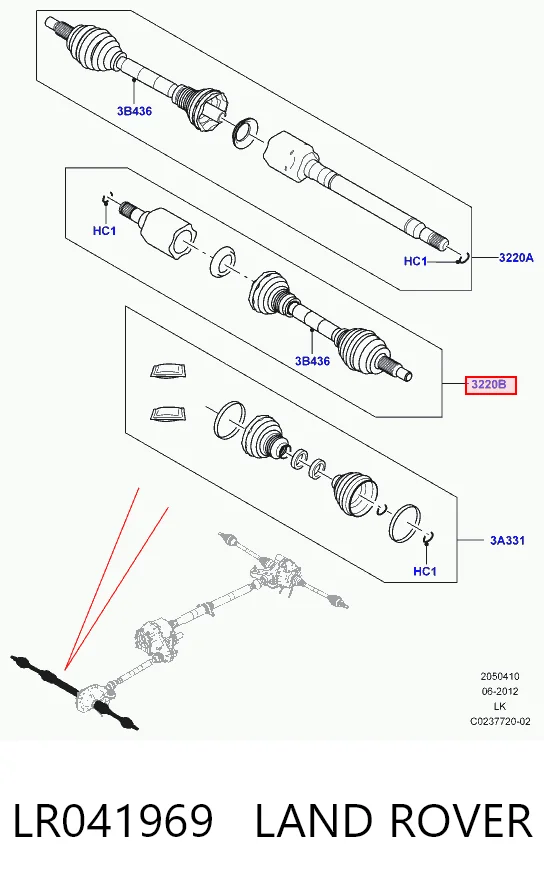 NCV83035 GSP Полуось передняя левая
