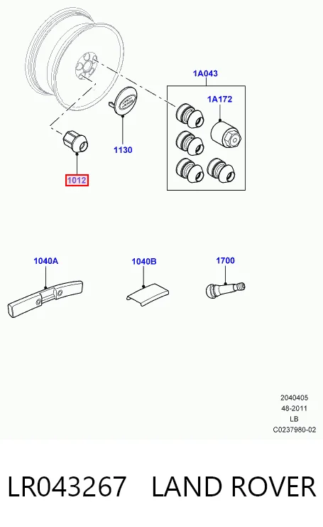Гайка колесная AND 30407196