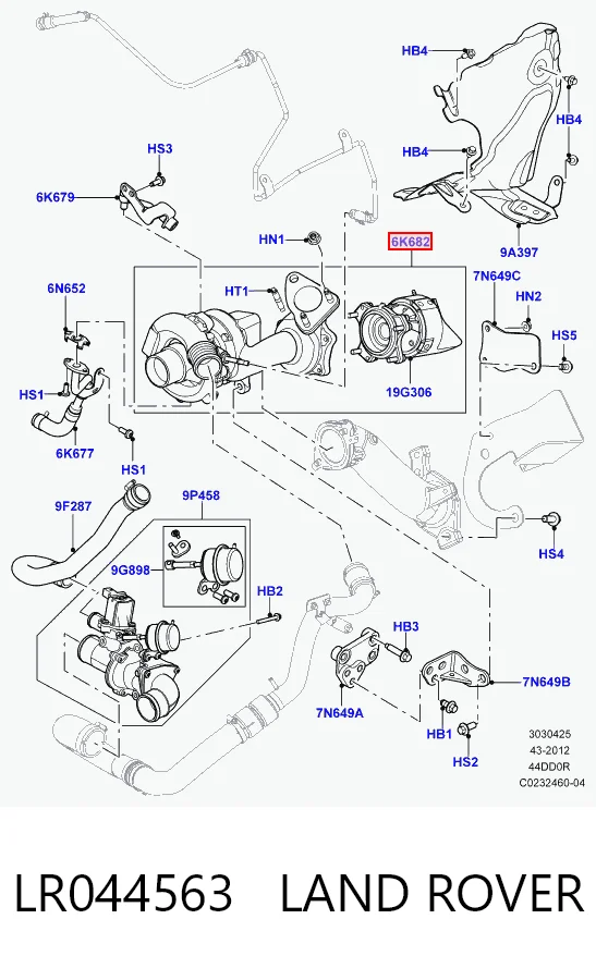 AH4Q6K682FC Ford Турбонаддув