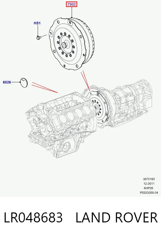 LR008767 Britpart Гидротрансформатор автоматической коробки передач
